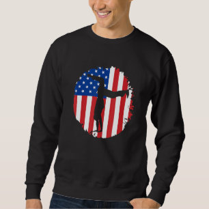 American Flag Usa Patriotic Capoeira Brazilian Mar Sweatshirt