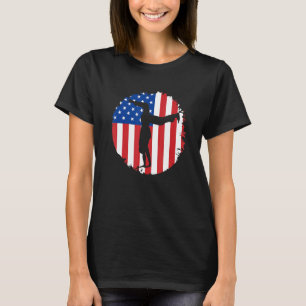 American Flag Usa Patriotic Capoeira Brazilian Mar T-Shirt