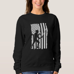 American Flag Usa Patriotic Fencing Fencing Coach Sweatshirt