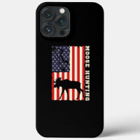 American Flag USA Patriotic Moose Hunting Deer