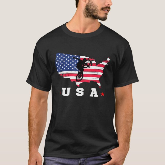 American Flag Usa Patriotic Sports American Flag B T-Shirt (Front)
