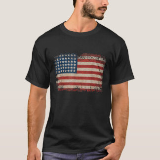 American Flag USA Patriotic US stars stripes T Shi T-Shirt