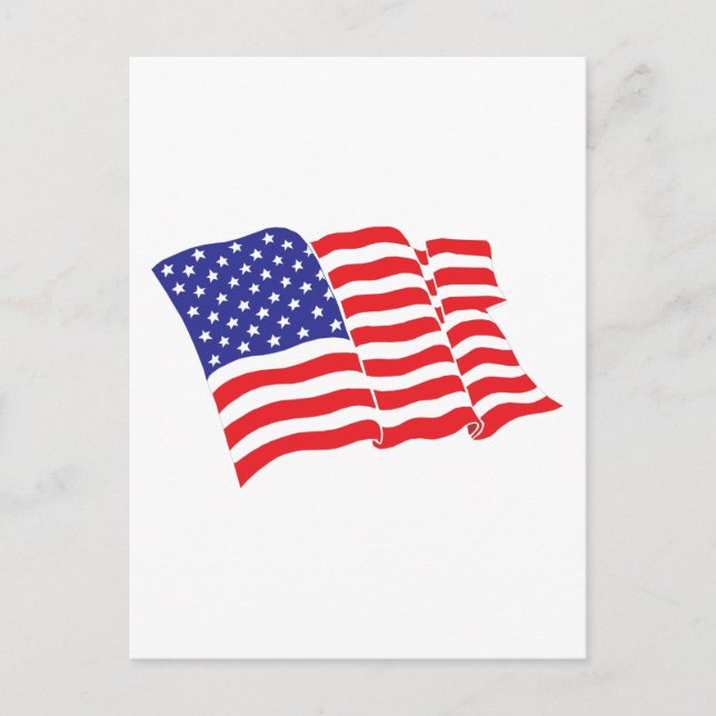 American-Flag USA Postcard (Front)