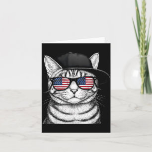 American Flag USA Red White Blue 4th of July Card