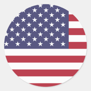 American Flag USA Sticker – Patriotic Stars