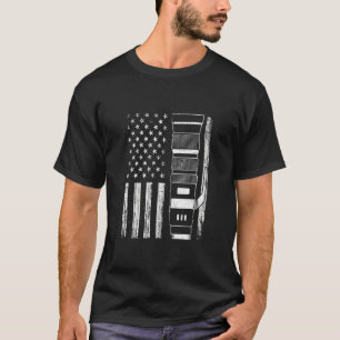 American Flag Usa Telephoto Wildlife Camera Lens P T-Shirt