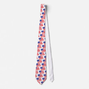 American Flag USA Tie
