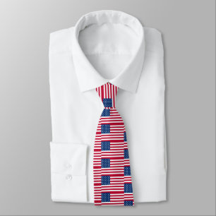 American Flag USA Tie