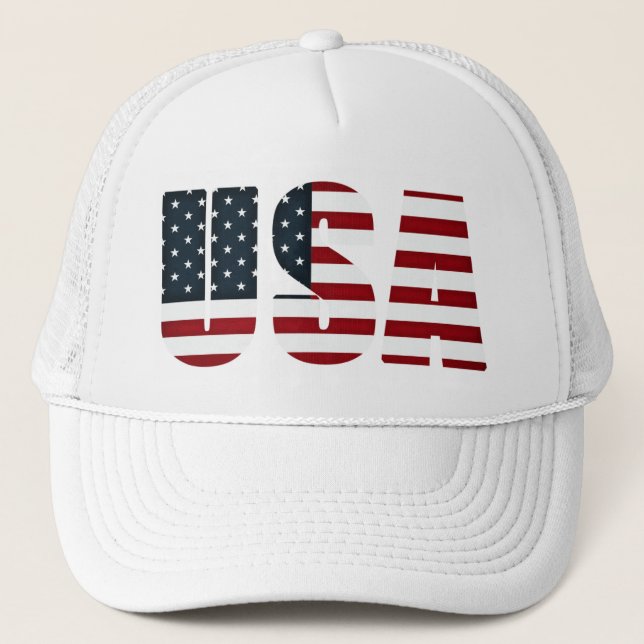 american flag - usa trucker hat (Front)