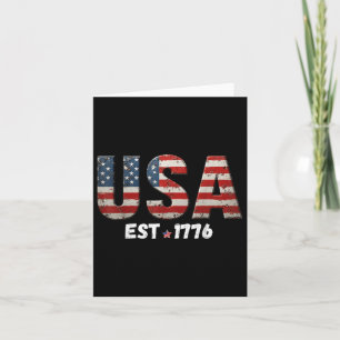 American Flag Usa United States Of America Us 4th Card