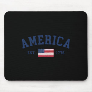 American Flag Usa United States Of America Us 4th Mouse Pad
