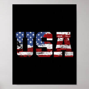 American Flag Usa United States Of America Us 4th Poster