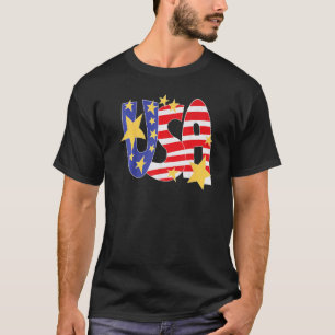 American Flag Usa United States Of America Us 4th T-Shirt