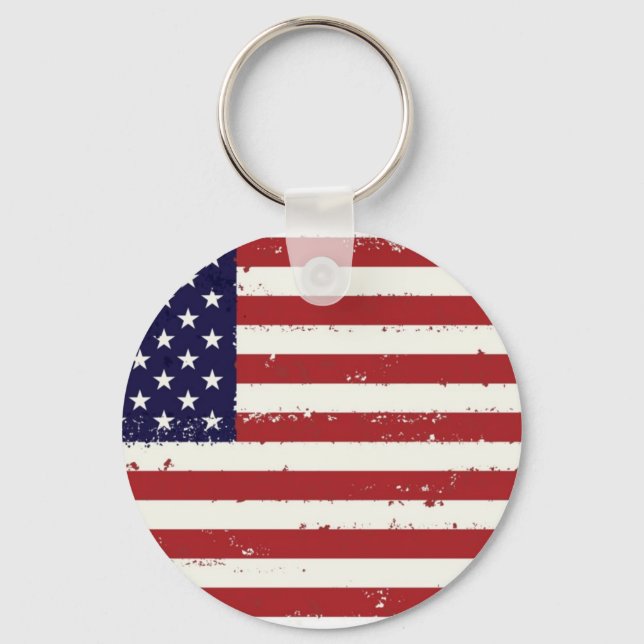 American Flag, USA/US Key Ring (Front)