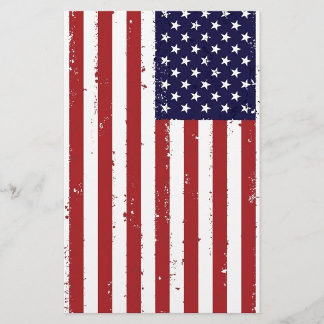 American Flag, USA/US Stationery (Front)