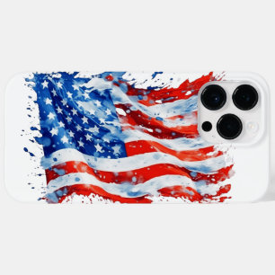 American Flag USA Watercolor 4th of July Case-Mate iPhone 14 Pro Max Case