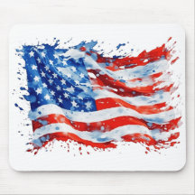 American Flag USA Watercolor 4th of July