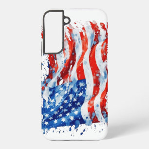 American Flag USA Watercolor 4th of July Samsung Galaxy Case