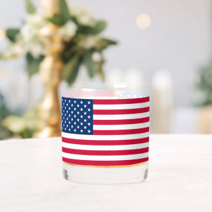 American Flag USA Whiskey Glass