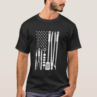 American Flag Utensil Bbq Tools Griller Pitmaster  T-Shirt