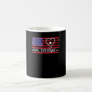 American Flag VA Nurse Patriotic 4th of July 1 Coffee Mug