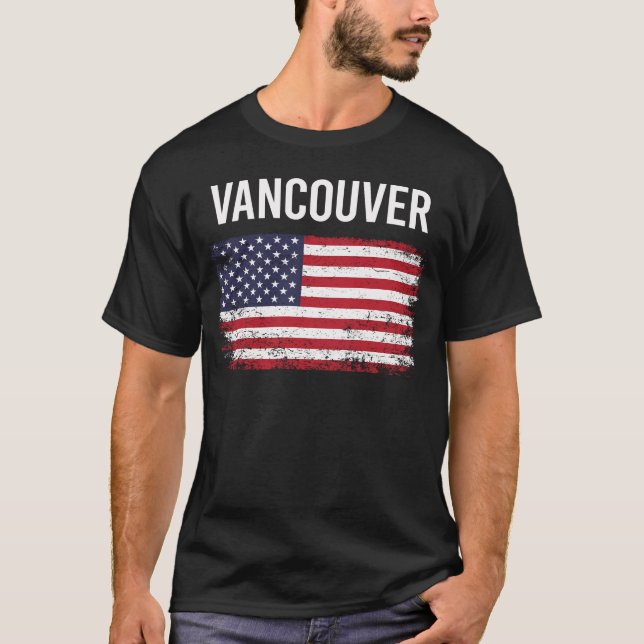 American Flag Vancouver T-Shirt (Front)