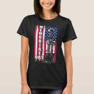 American Flag Veteran Memorial Day Patriotic  T-Shirt