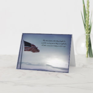 American Flag Veterans Day Card