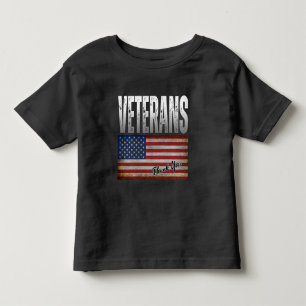 AMERICAN FLAG VETERANS THANK YOU 4TH OF JULY  TODDLER T-Shirt
