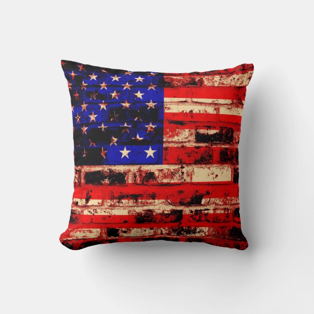 American Flag Vintage 3 Cushion (Front)