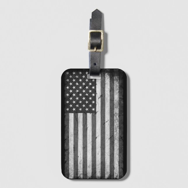 american flag vintage 4th of july  luggage tag (Front Vertical)