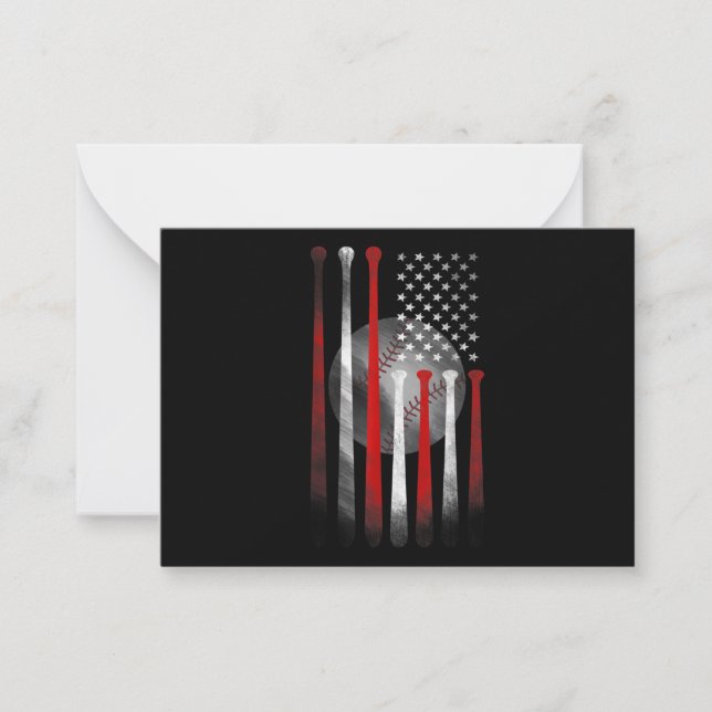 American Flag Vintage Baseball Card (Front)