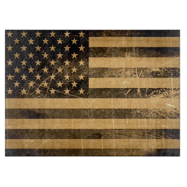 American Flag Vintage Cutting Board (Front)