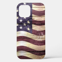 American Flag Vintage Wood #2