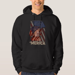 American Flag Vizsla Patriotic Dog 4th Of July Pro Hoodie