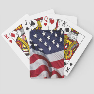 American Flag wall clock Playing Cards
