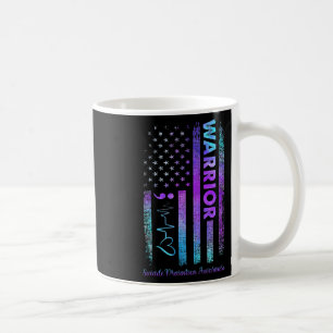 American Flag Warrior Suicide Prevention Awareness Coffee Mug