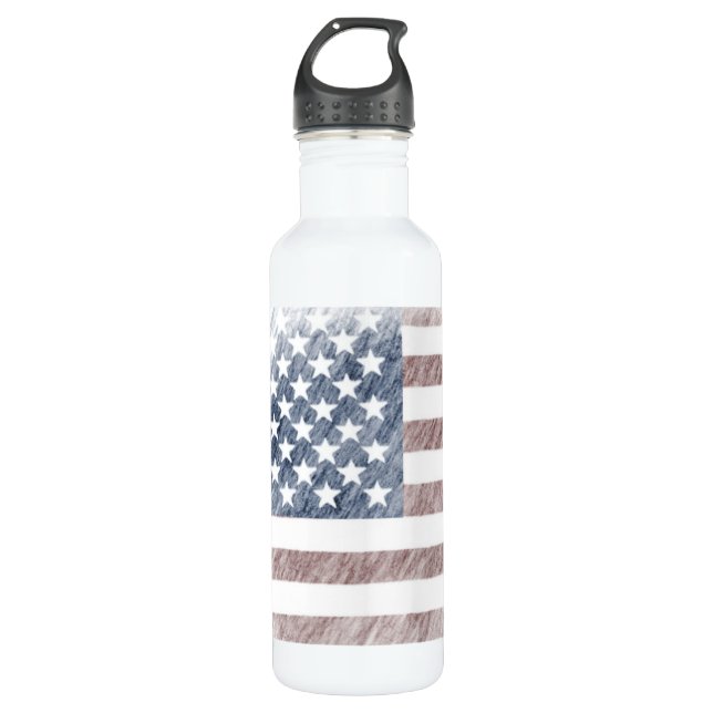 American flag water bottle (Front)