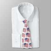American Flag Waving - Distressed Tie (Tied)
