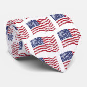 American Flag Waving - Distressed Tie (Rolled)