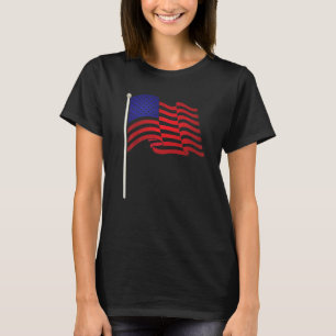 American Flag Waving Usa Us Patriotic T-Shirt