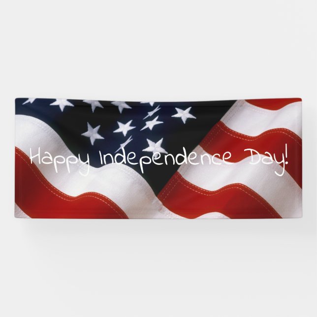 American flag wavy banner (Horizontal)