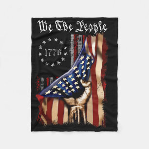 American Flag We The People History 1776 4th Of Ju Fleece Blanket