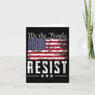 American Flag We The People Resist  Card