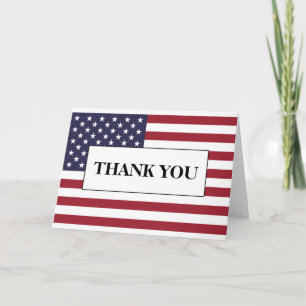 American Flag Wedding Thank You Card