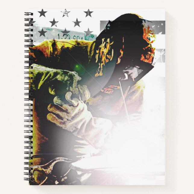 American Flag Welder Notebook (Front)