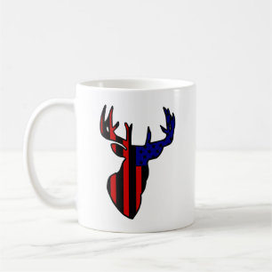 American Flag Whitetail Buck Coffee Mug