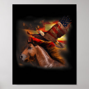 American Flag Wings Eagle Proud Patriotic 4th Of J Poster