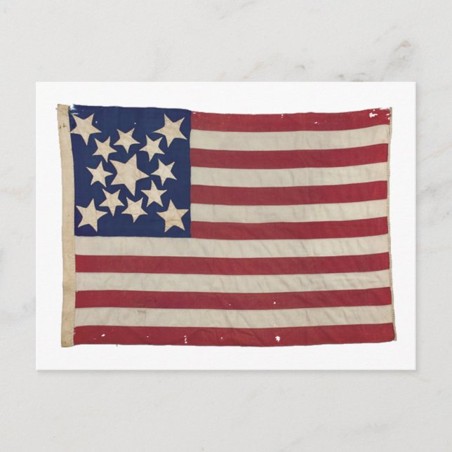 American Flag with 13 Stars Postcard (Front)