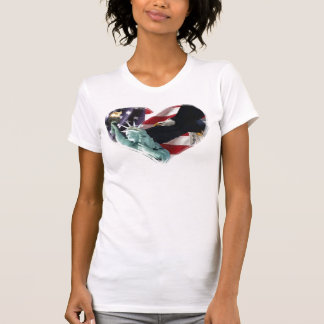 American Flag with American Eagle & Lady Liberty T-Shirt